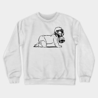 child in gas mask Crewneck Sweatshirt